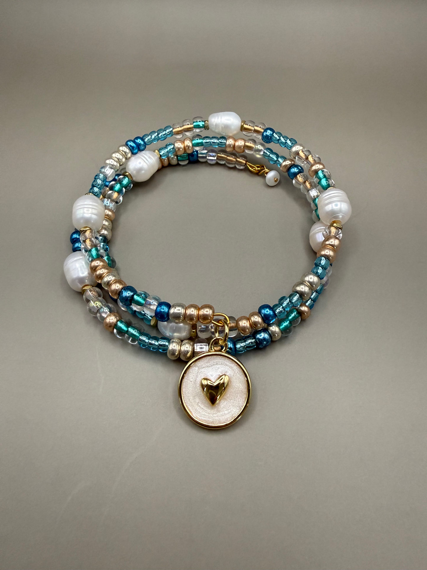 Multi Color Glass Seed Bead & Freshwater Pearl