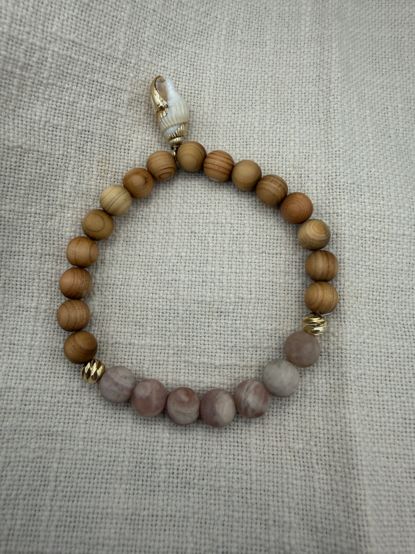Matte Pink Moonstone & Sandalwood