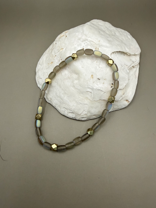 Iridescent Green & Brass